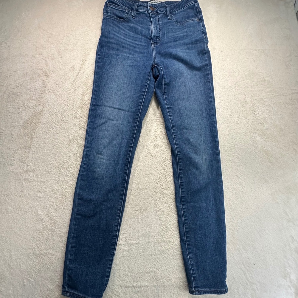 Madewell Curvy Roadtripper Jeans Blue Medium Wash High Rise Skinny Size 28